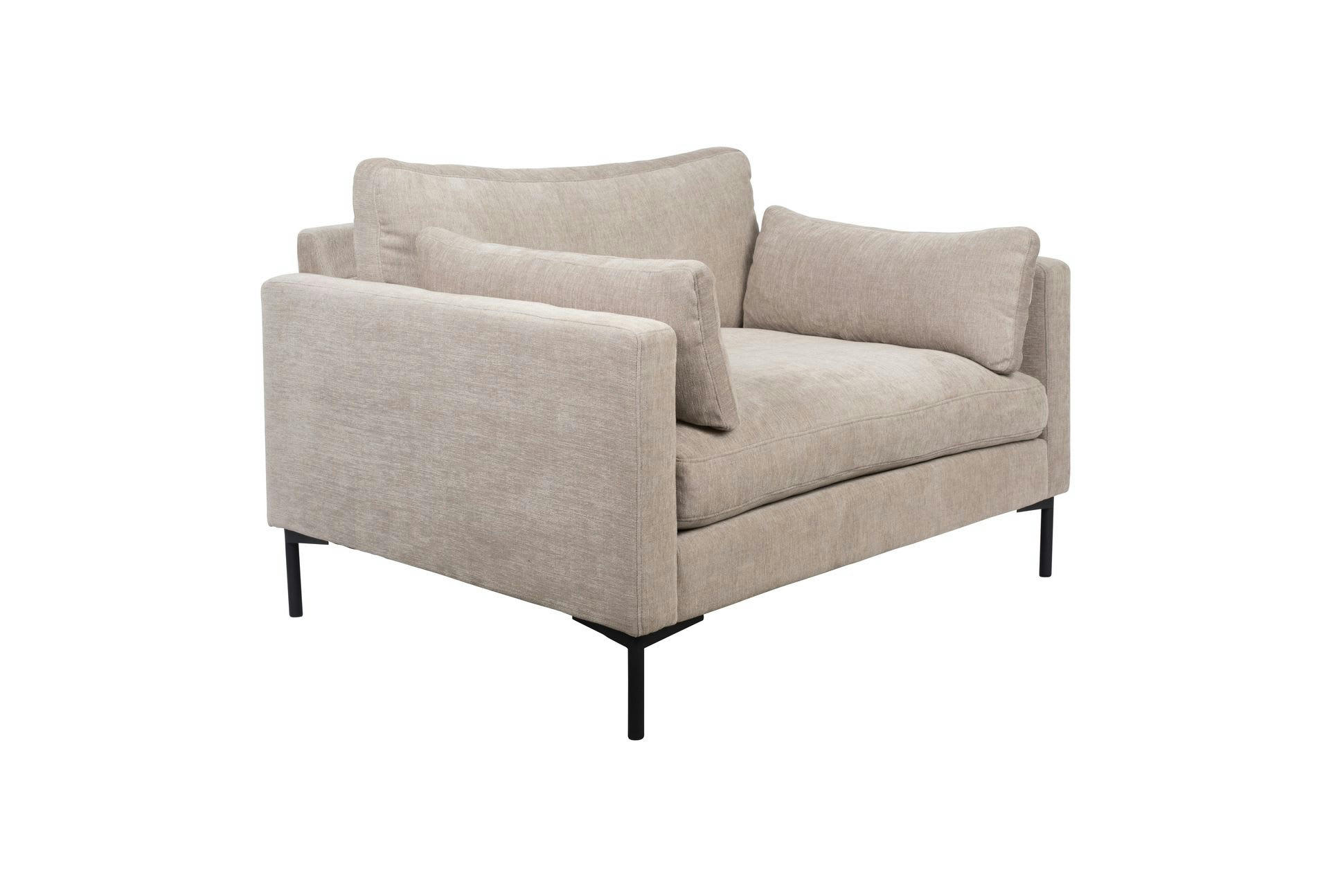LOVE SEAT - Fauteuil en tissu crème