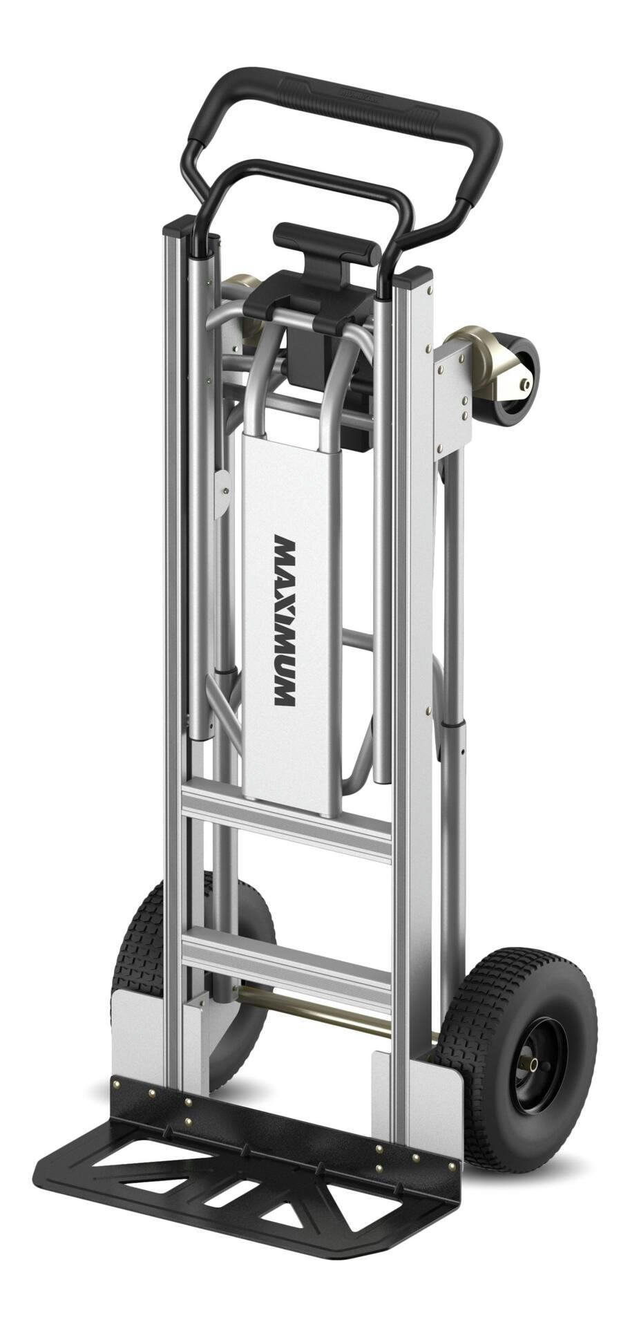 MAXIMUM 3-in-1 Hybrid Aluminum Hand Truck & Cart, No Assembly Required, 800-lb/1000-lb