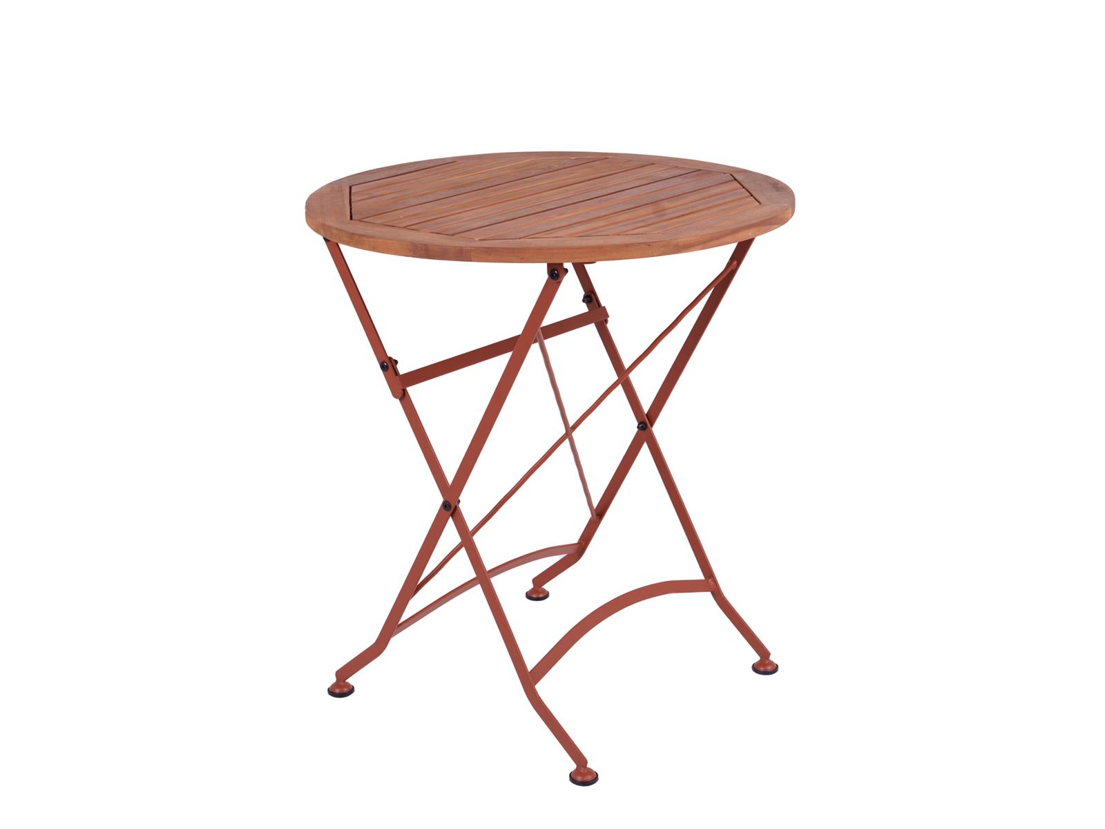 MaximaVida inklapbare ronde tuintafel Toscana Ø 70 cm roestbruin - 100% FSC excellent acacia