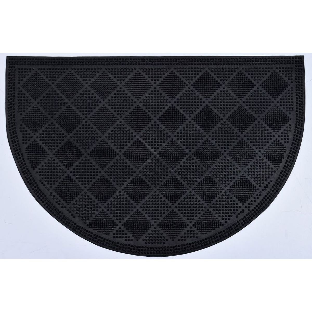 Tapete de entrada meia lua preto