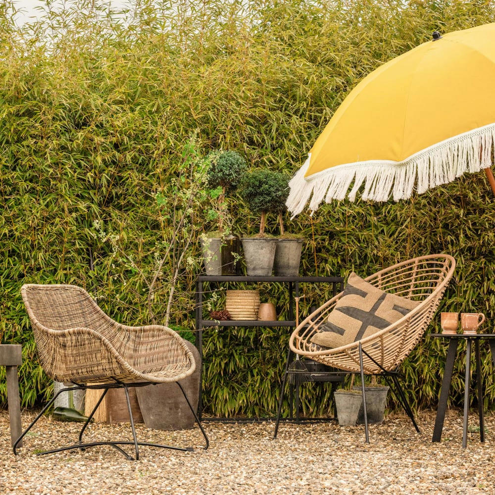 FRANKIE - Fauteuil de jardin en rotin et métal