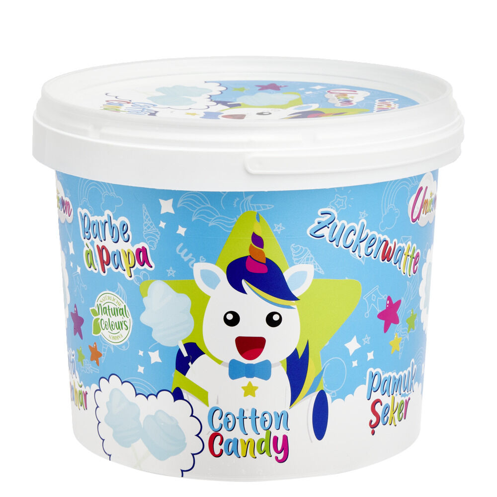 Pot licorne barbe à papa x8 rose et bleue 150gr