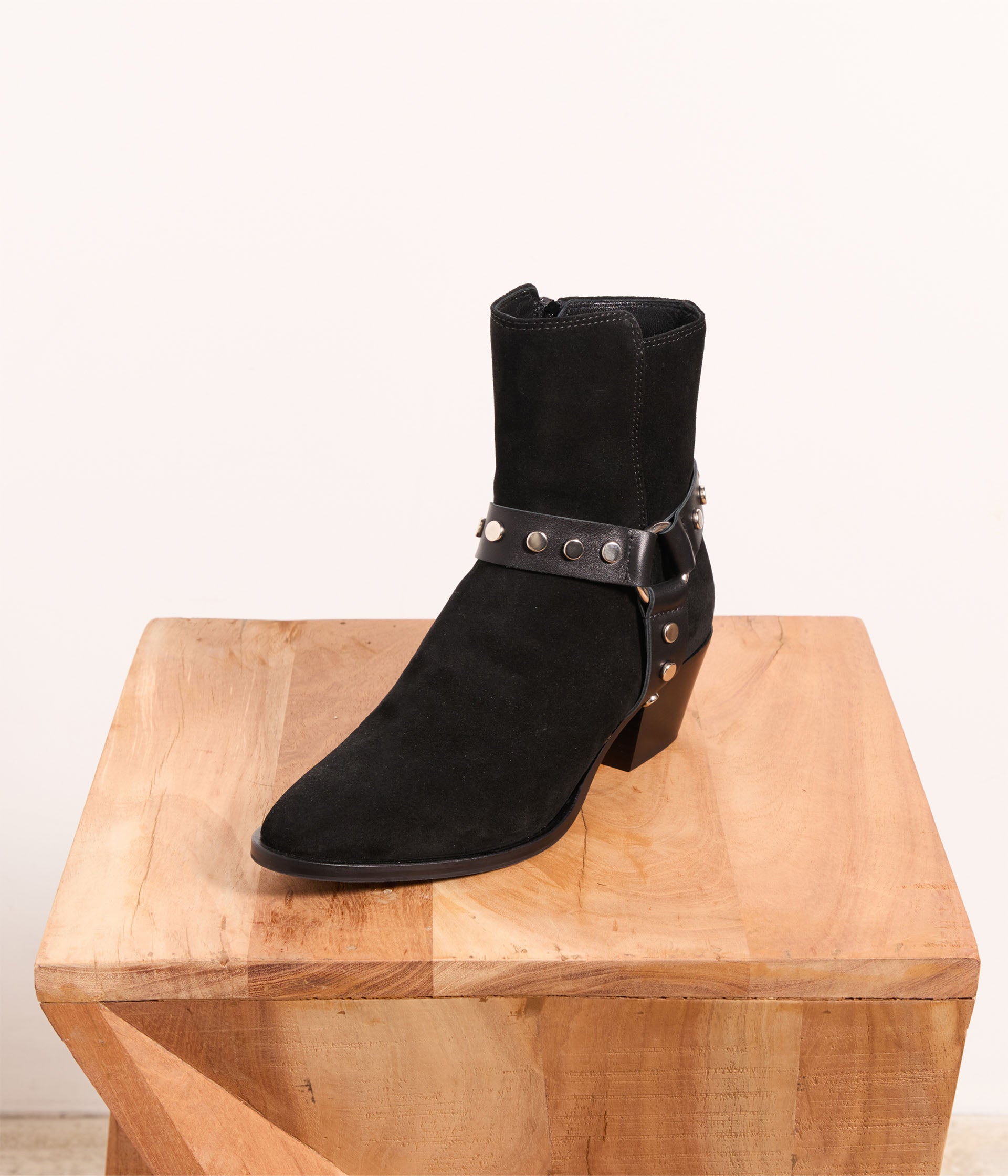 Boots velours noir Bella