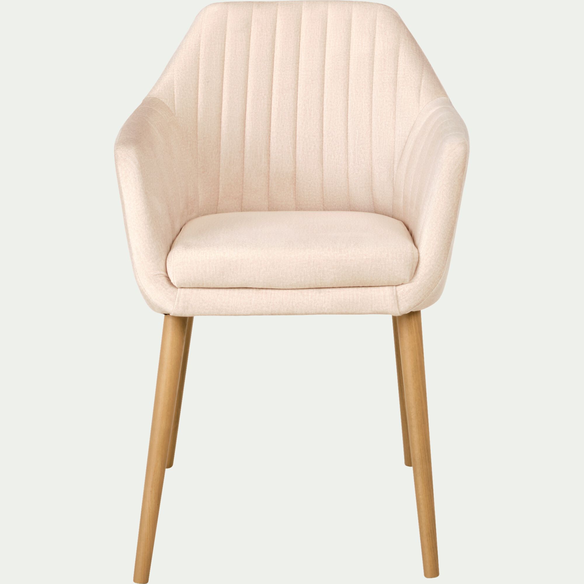 ZENICA - Chaise en tissu avec accoudoirs - beige