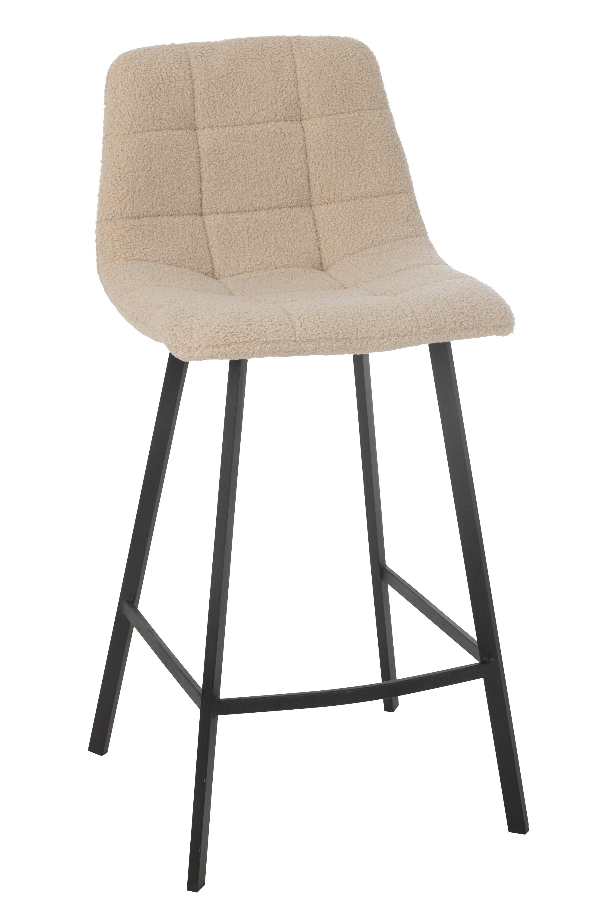 J-Line barstoel kent - metaal polyester - wit