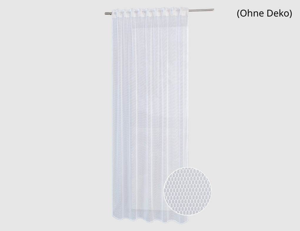 Verdeckte Schlaufe Oslo Weiß 245x140cm