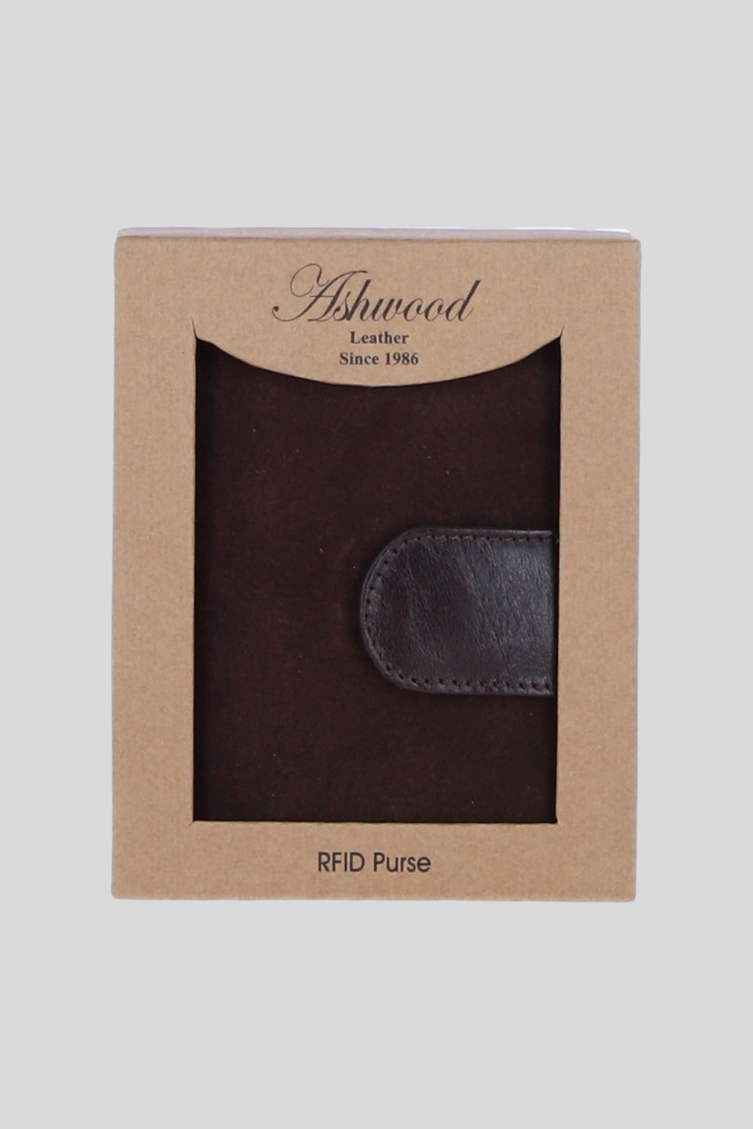 Ashwood Leather Suede & Leather RFID Protected Trifold Purse