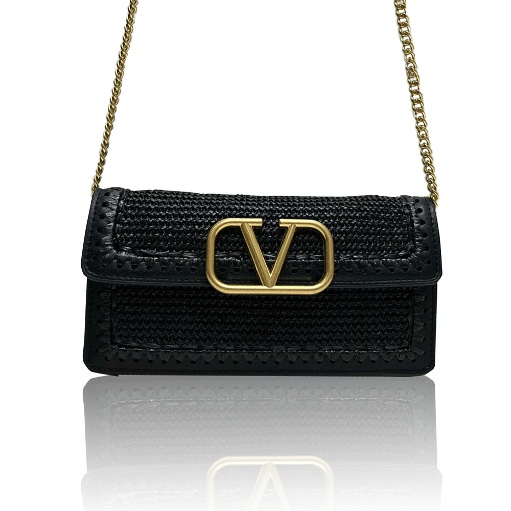 Valentino Raffi Straw Bags