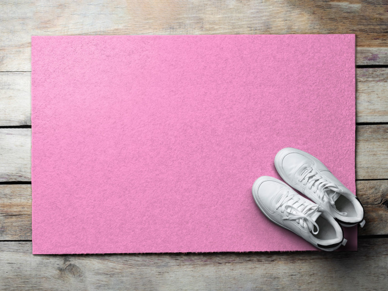 Wycieraczka wewnętrzna 60x40 Dziecięcy róż jasna mata do domu Tulup