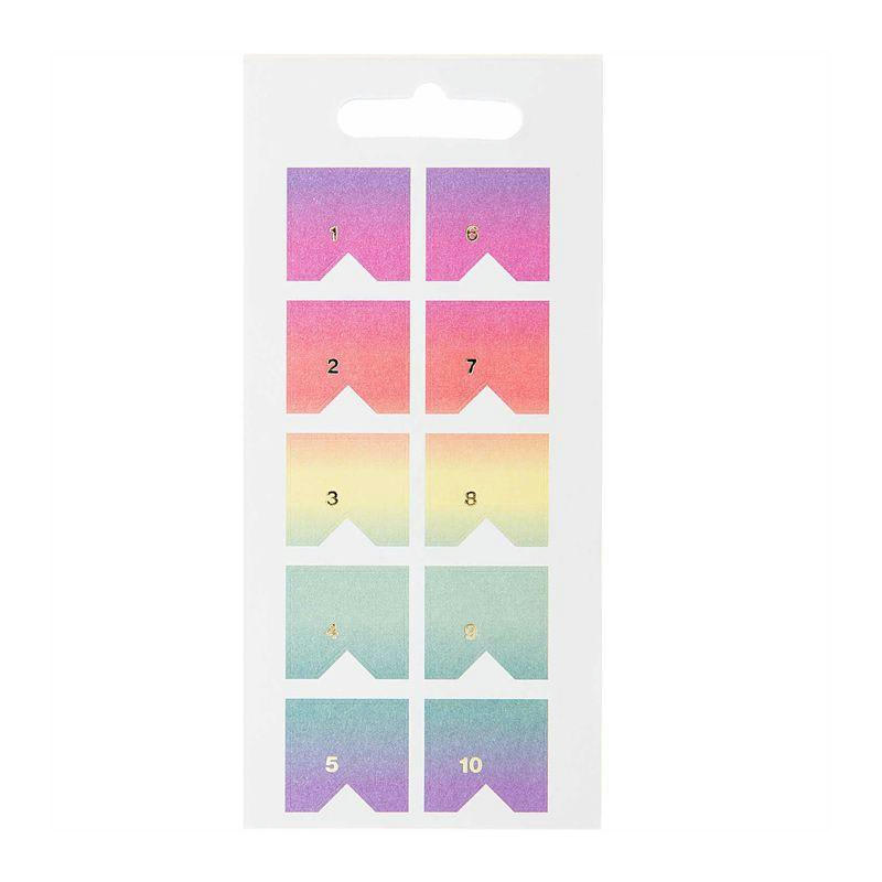 PASTEL - 10 feuilles d'autocollants registre pastel