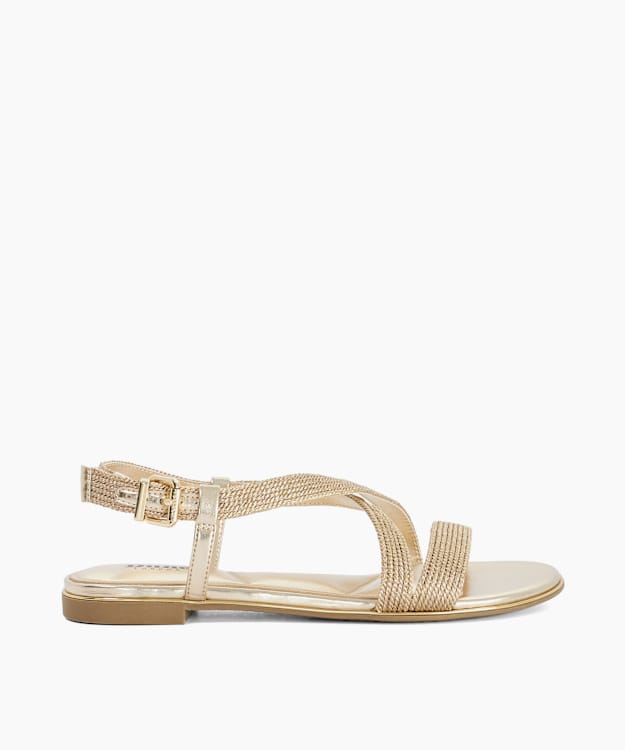 Lope Gold - Metallic Flat Sandals