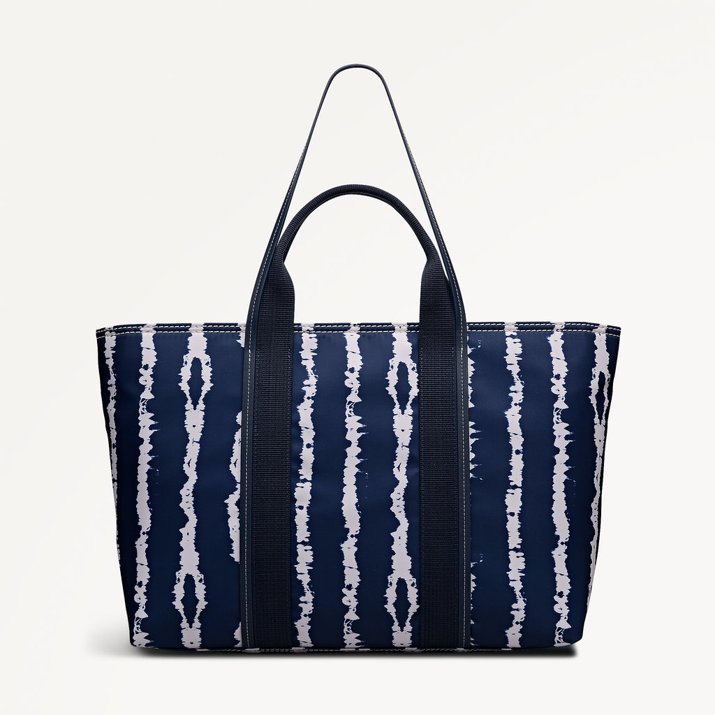 Halley Row - Tie Dye Stripe - Large Ziptop Tote