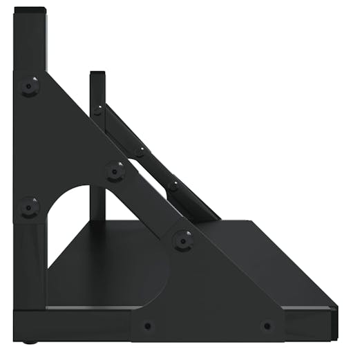 NNEVL Wall Shelves 2 pcs Black 80x15x15.5 cm Engineered Wood