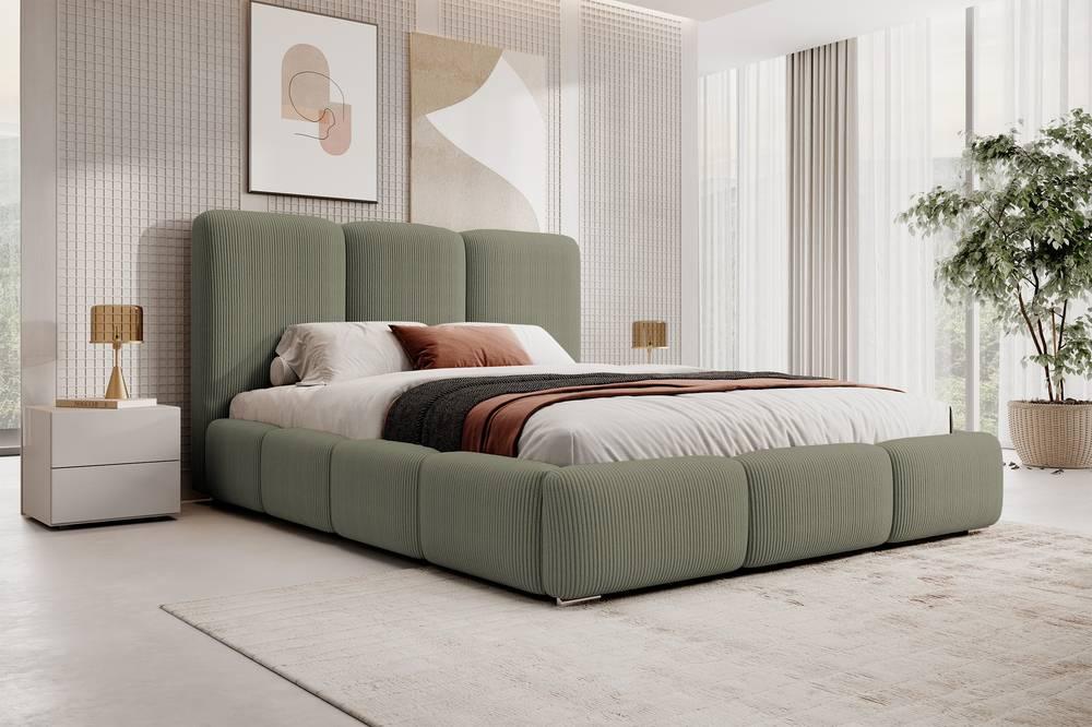 Bedframe Briar met opbergruimte ribstof 140x200
