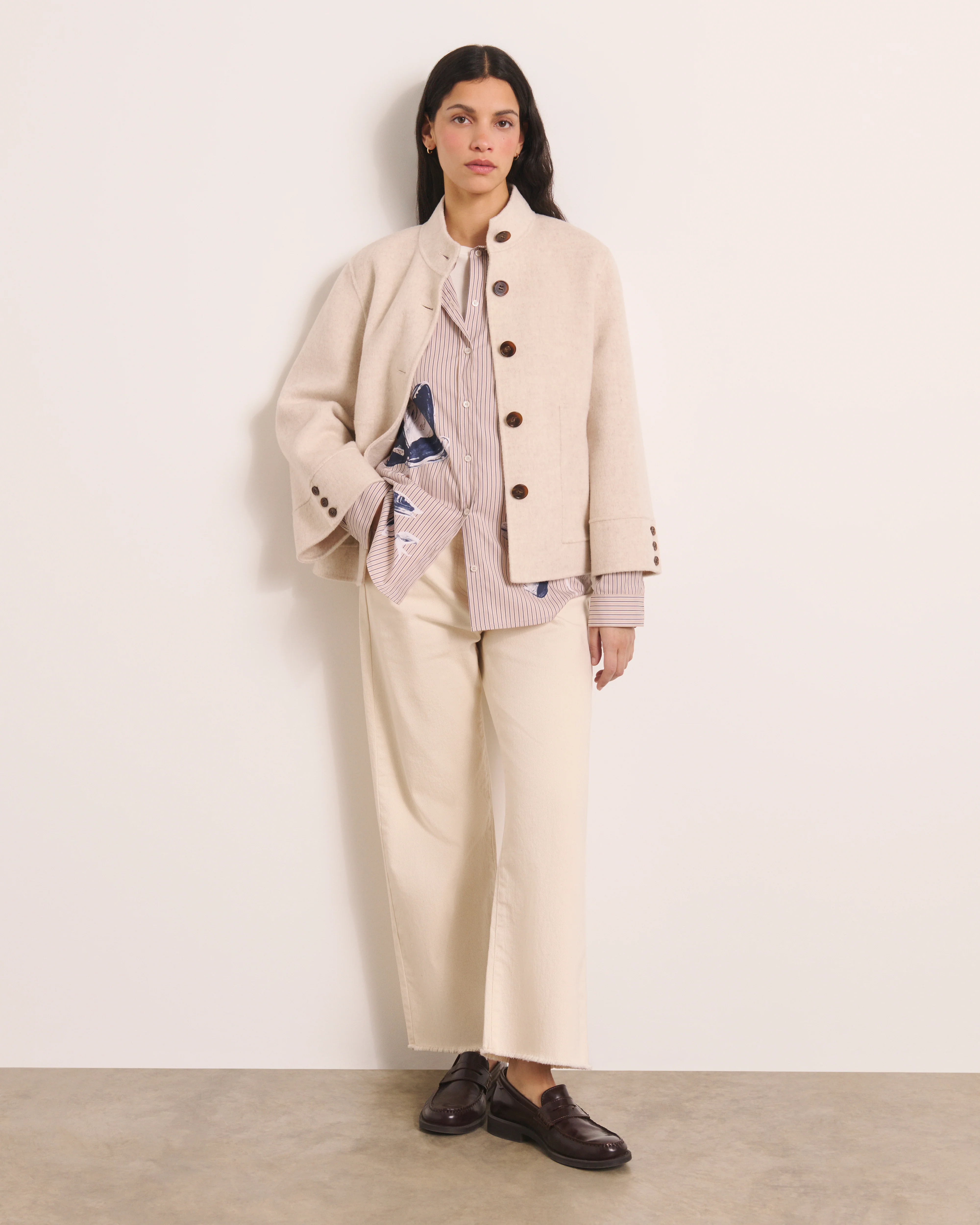 Chemise beige à rayures CANALETTO13-BIS/13250/521