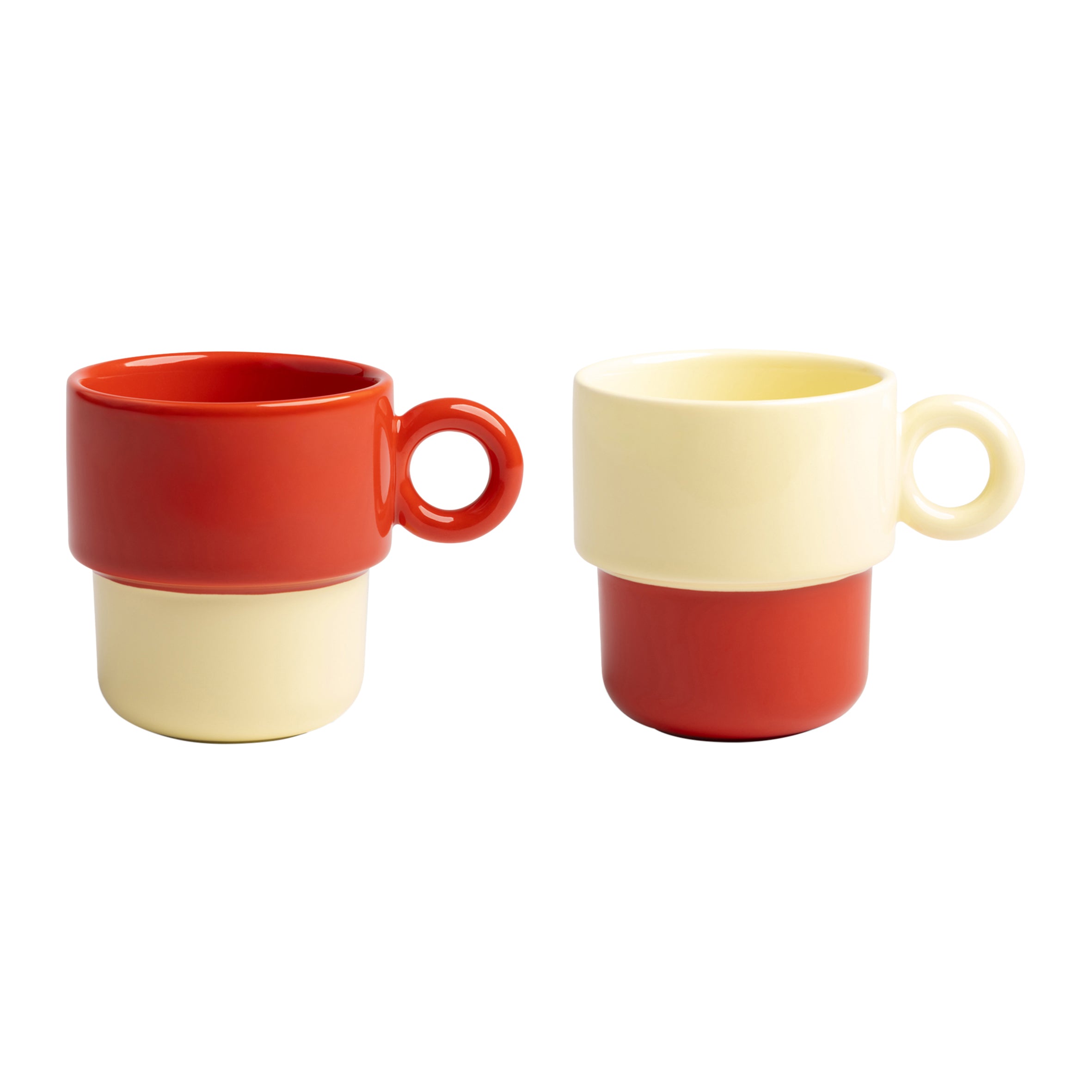 &k amsterdam Chiquito Mok Large - Set van 2 - Rood