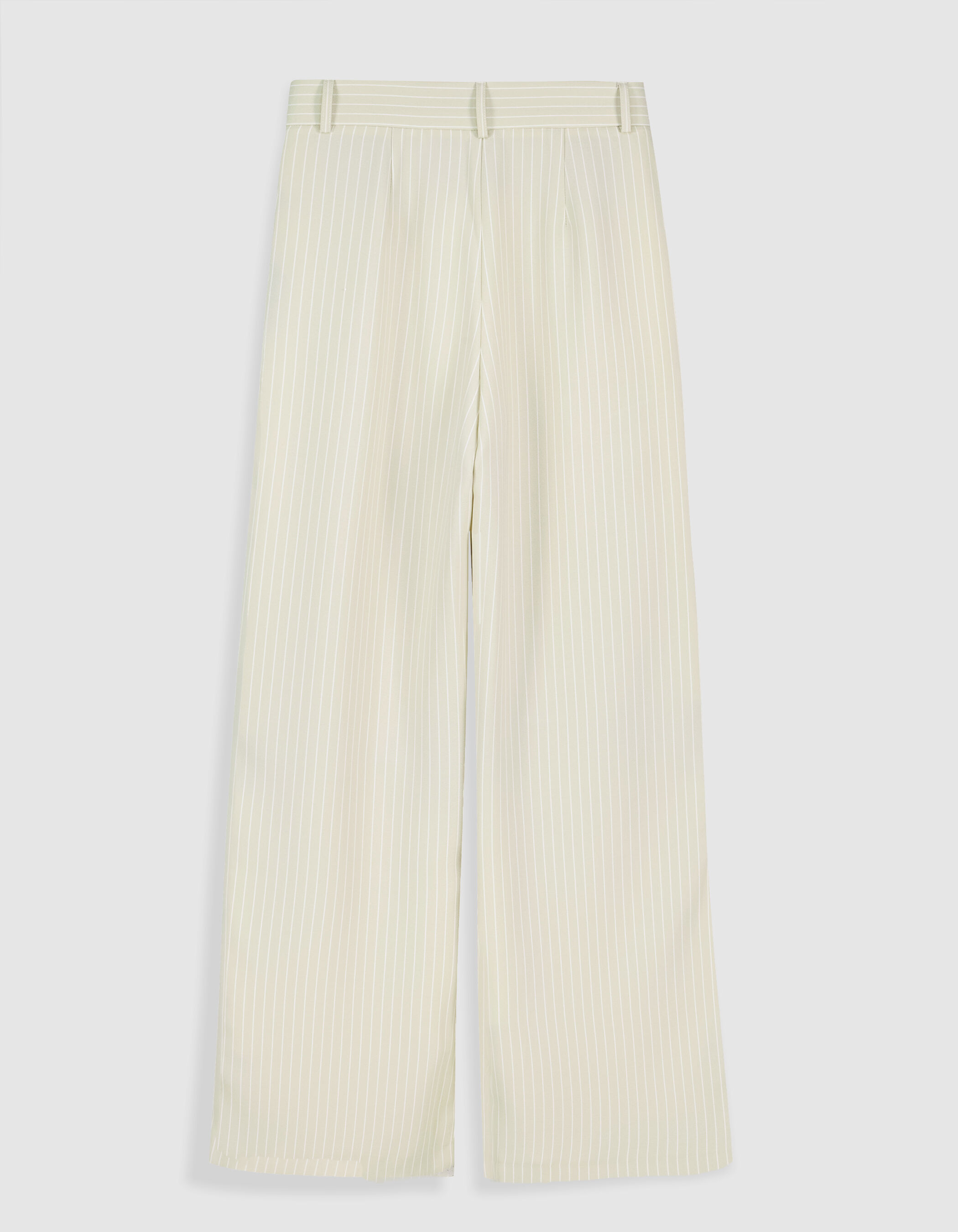 Pantalon de tailleur beige motif rayures tennis Femme