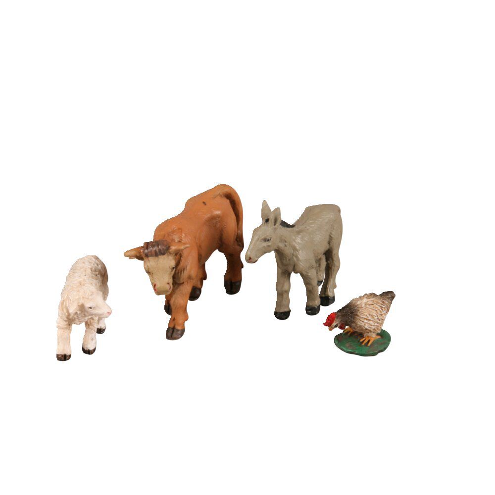 Animal crèche ou village de No&euml;l x4