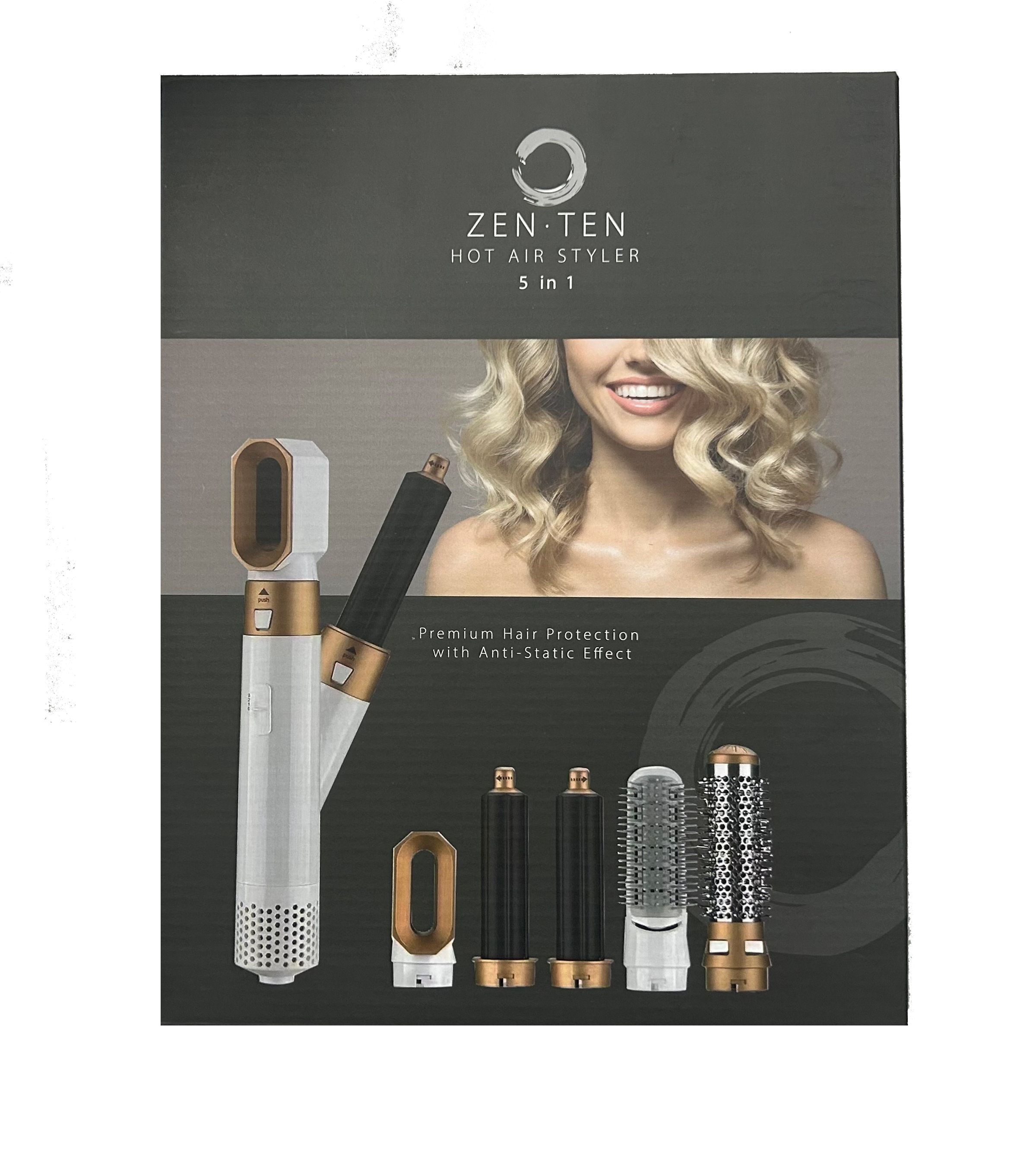 Zen.Ten Zen.Ten 5 in 1 Air Wrap Styler Pearl White / Gold