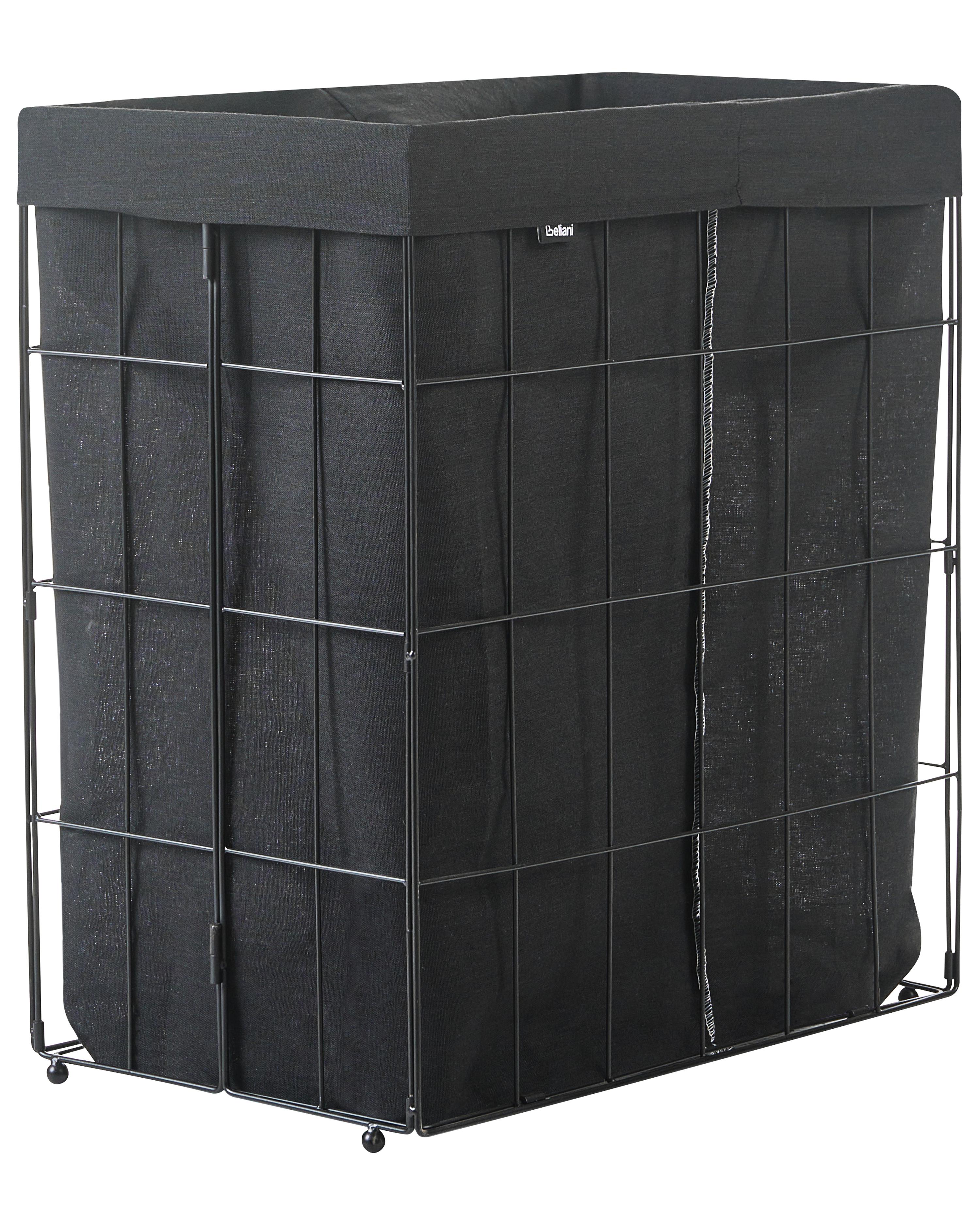 Laundry Basket CULPINA Metal Black 100 L