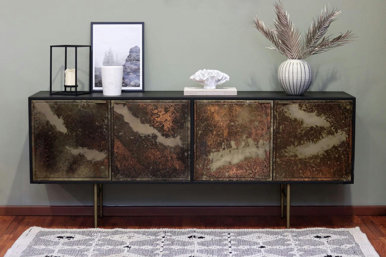 COMETE - Meuble TV acier L183