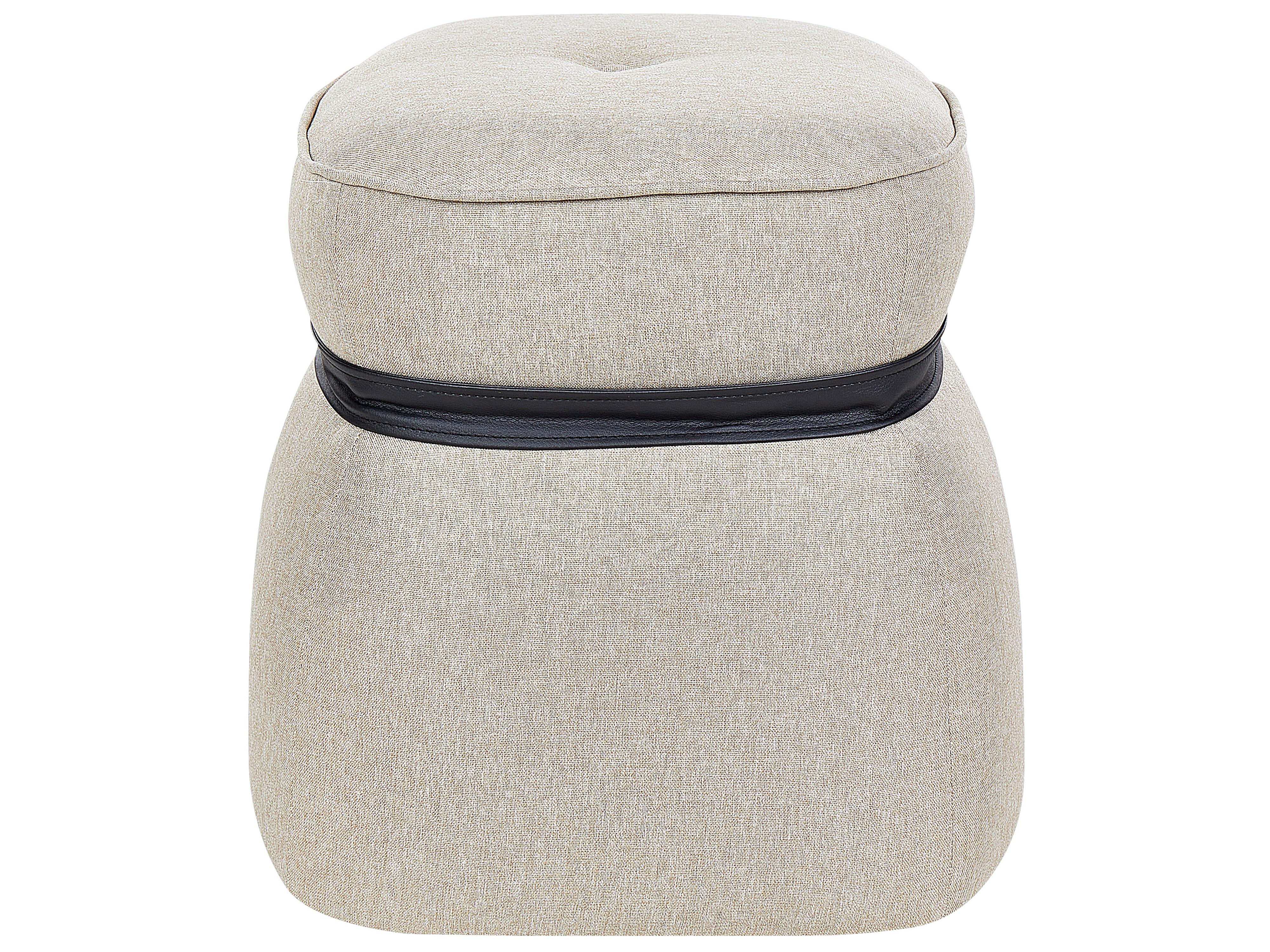 Pouffe MONTEREY Faux Linen Beige