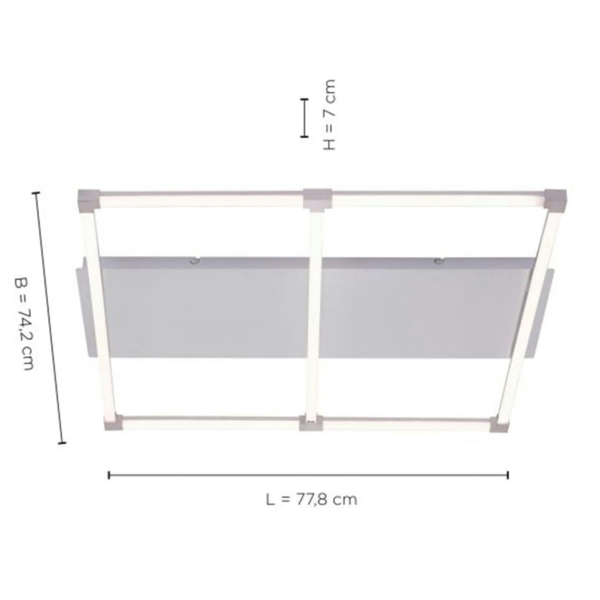 ANNE - Plafonnier en métal gris