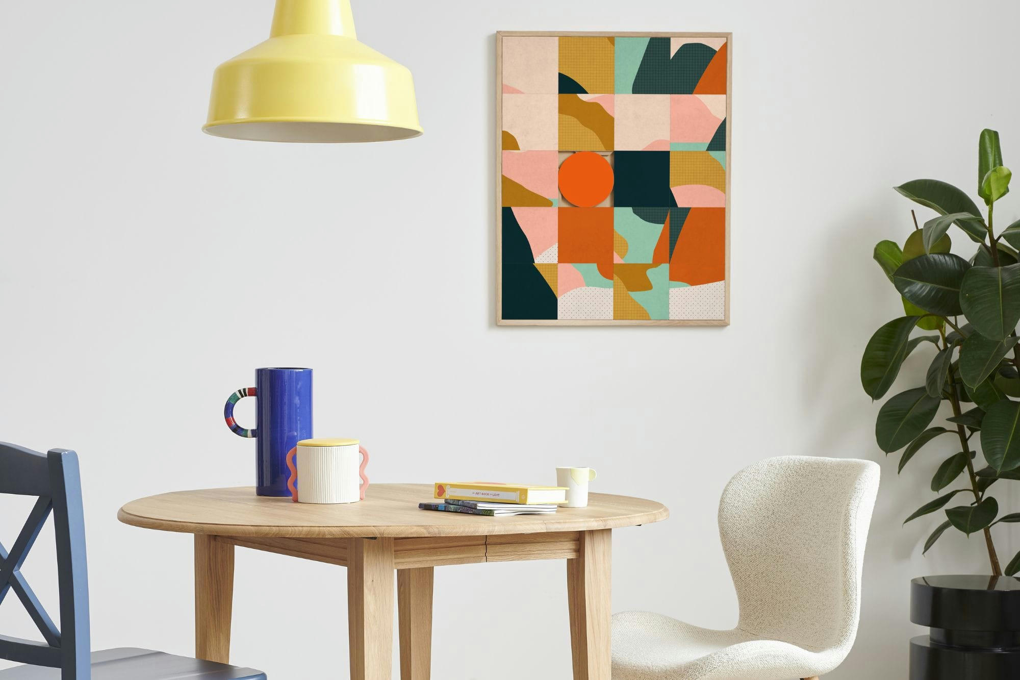 RELIEF - Tableau en bois taquin paysage baigné de couleurs 63 x 78