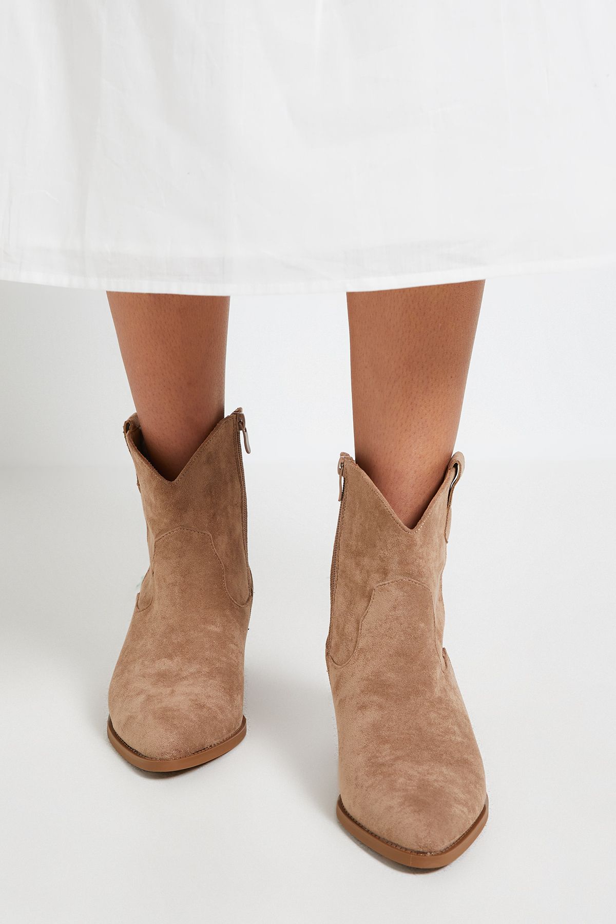 Dorothy Perkins Evie Faux Suede Western Ankle Boots