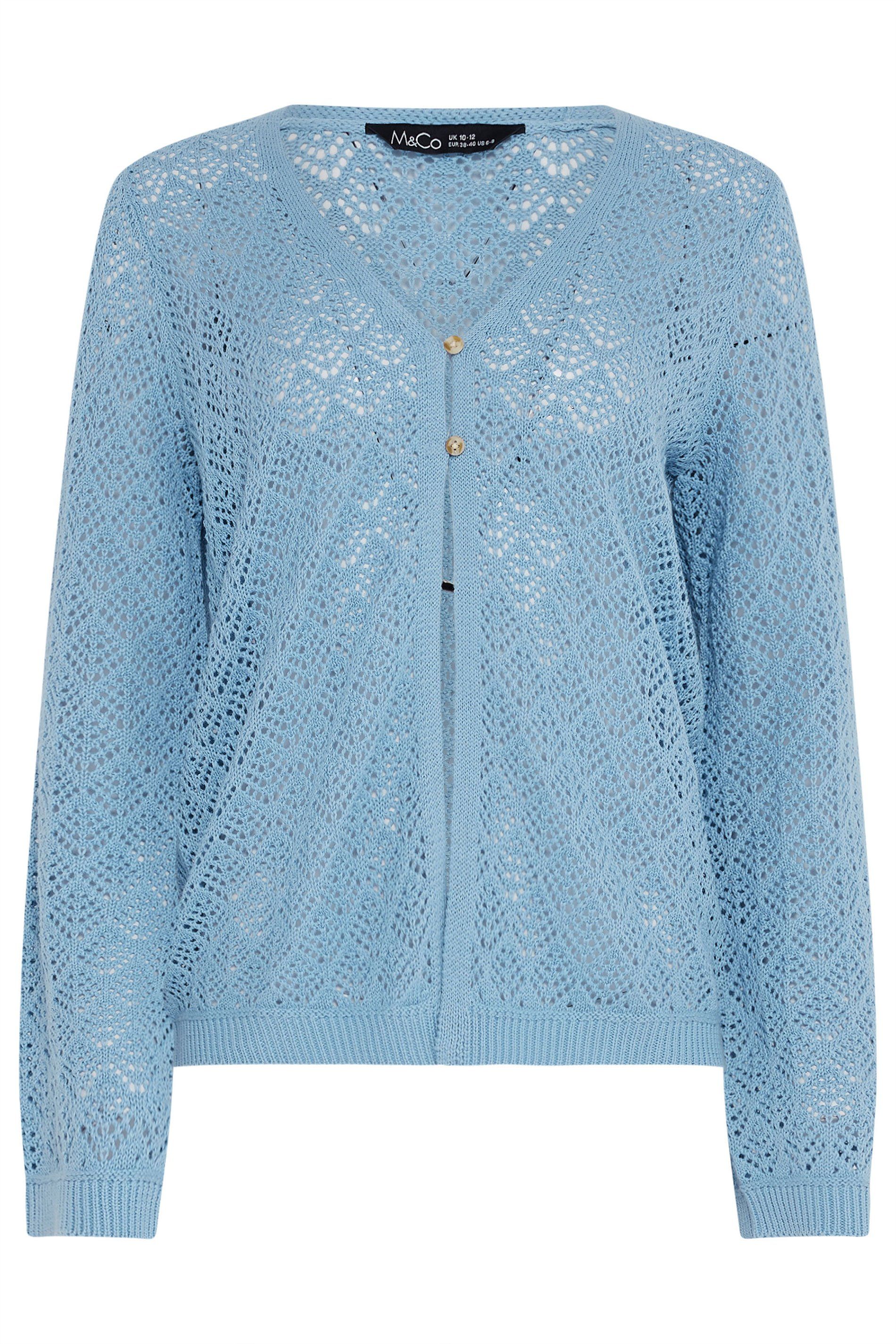 M&Co Pointelle Detail Cardigan