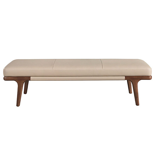 Banc en simili cuir vison au design moderne
