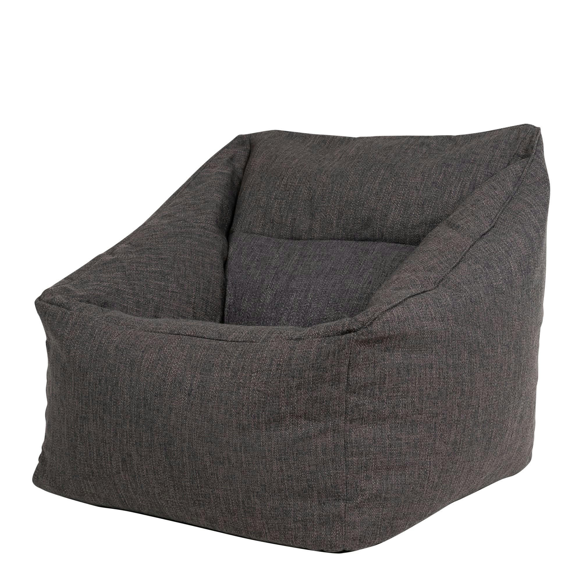 - Pouf fauteuil gris anthracite