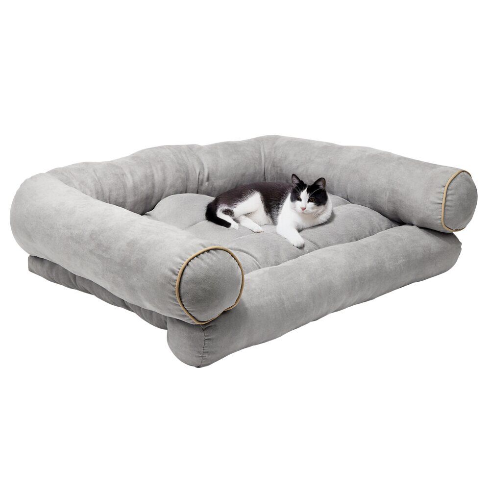 Couchage animaux forme canapé gris 60x50xH20cm