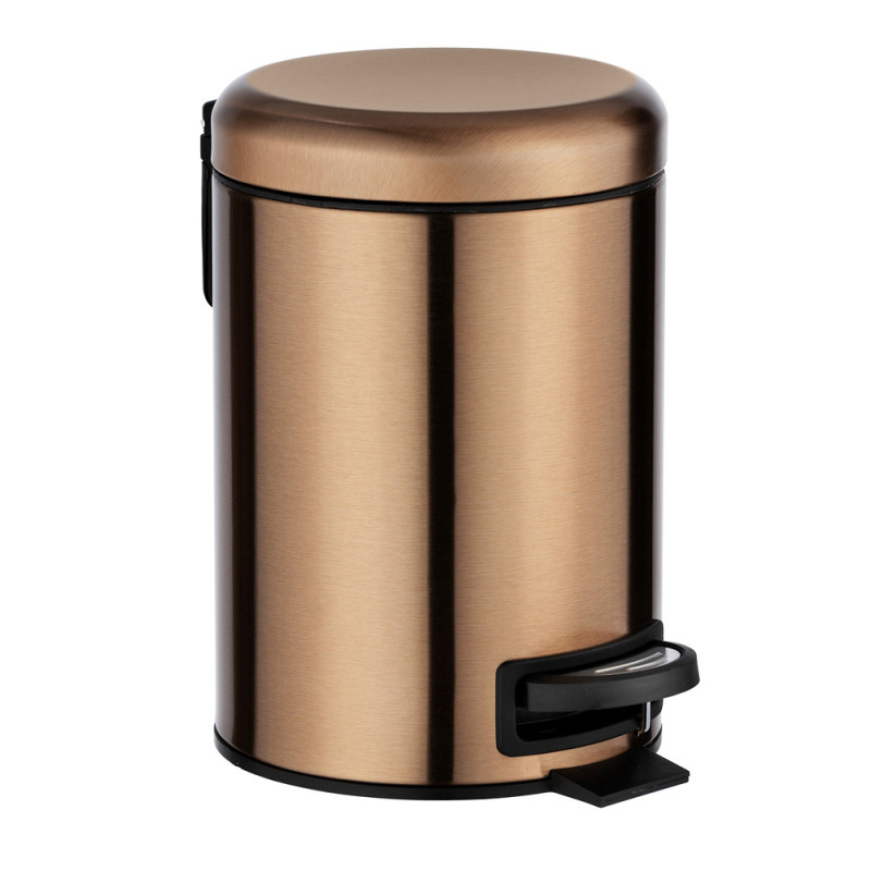 Poubelle à pédale Leman inox cuivre 3 L WENKO