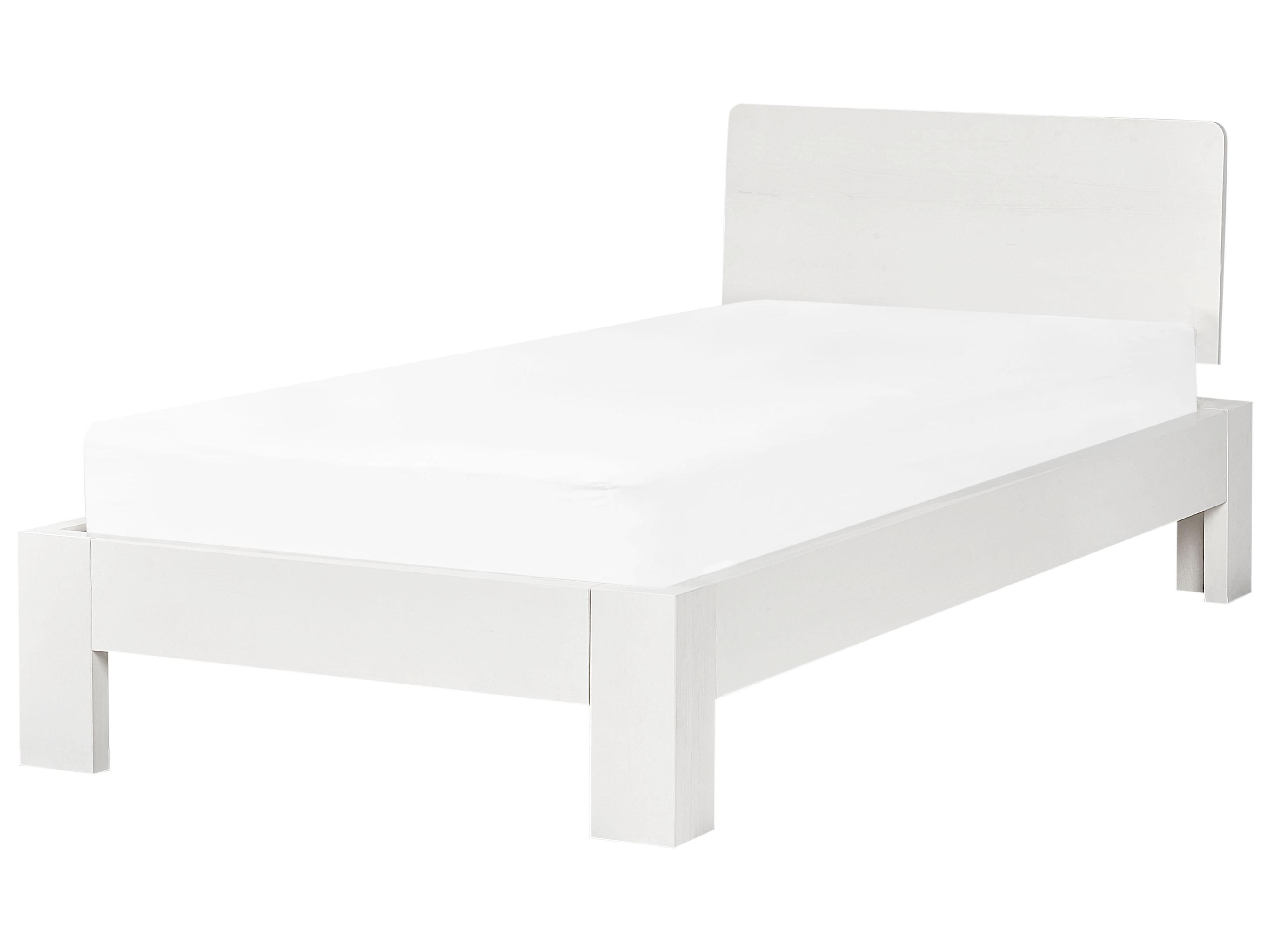 Bed Pine Wood ROYAN 140 x 200 cm (EU Double) White