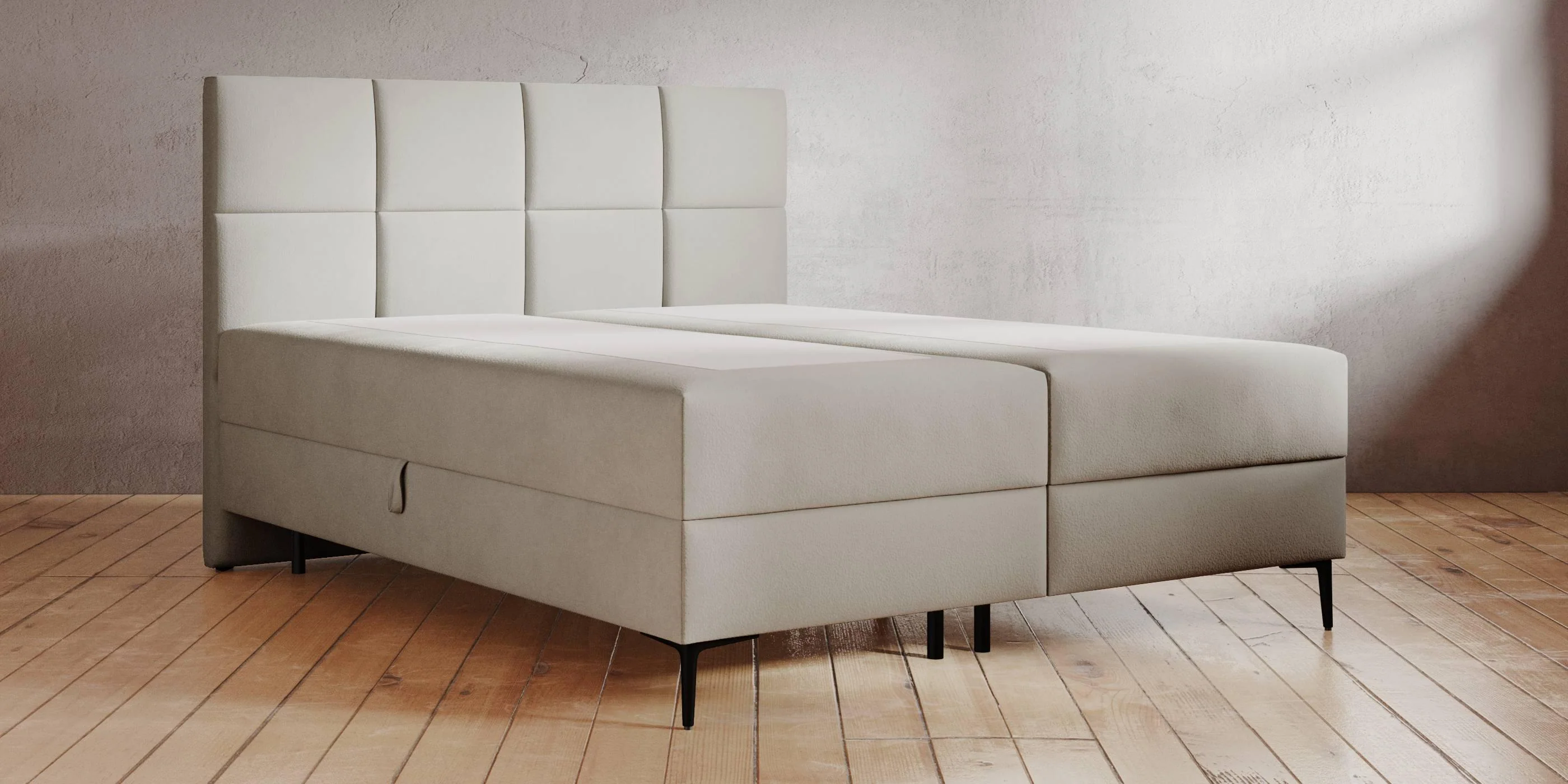 Boxspring Quadro velvet met opbergruimte 180 x 200 cm