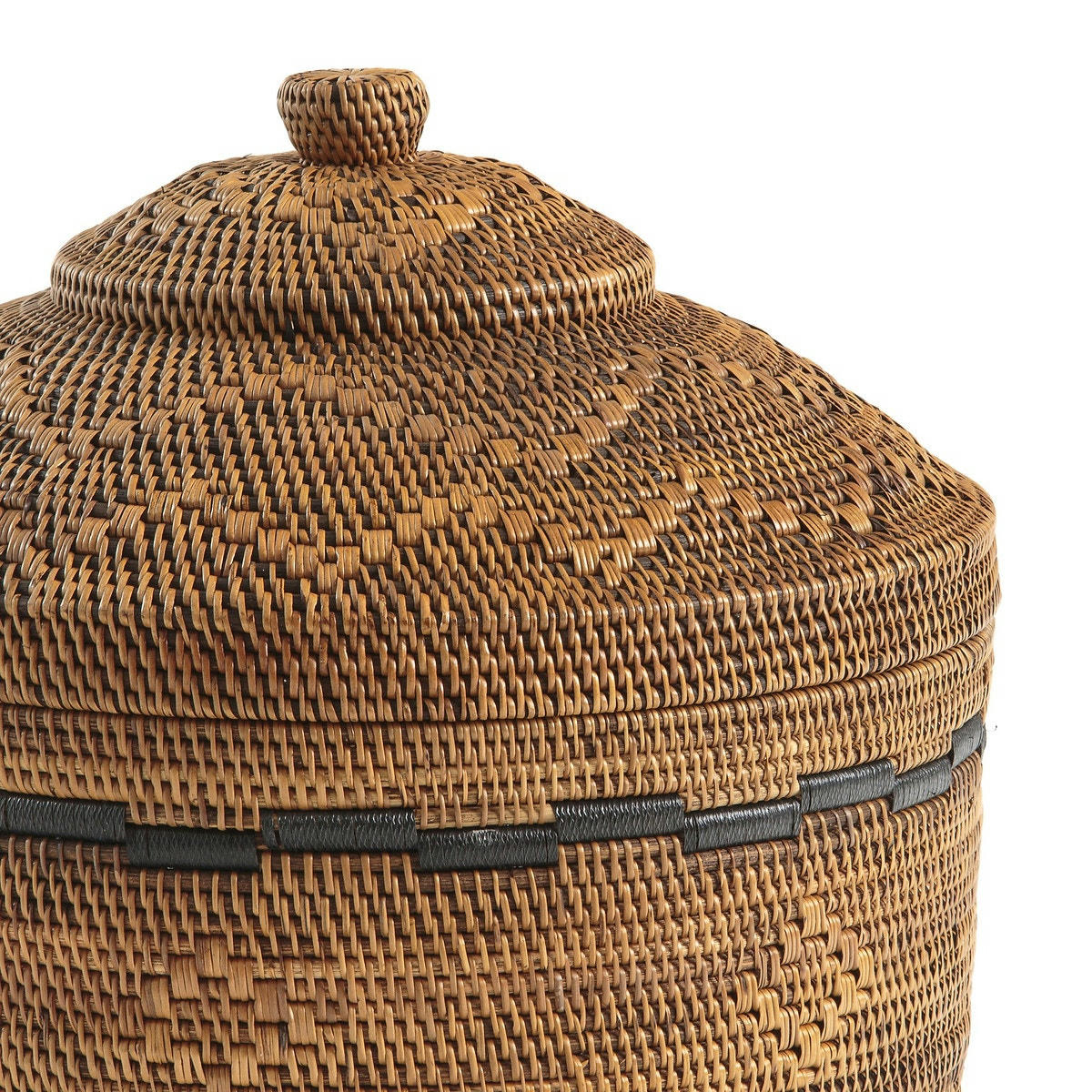 Panier Ø40 x H50 cm bambou et rotin tressé, Brazil