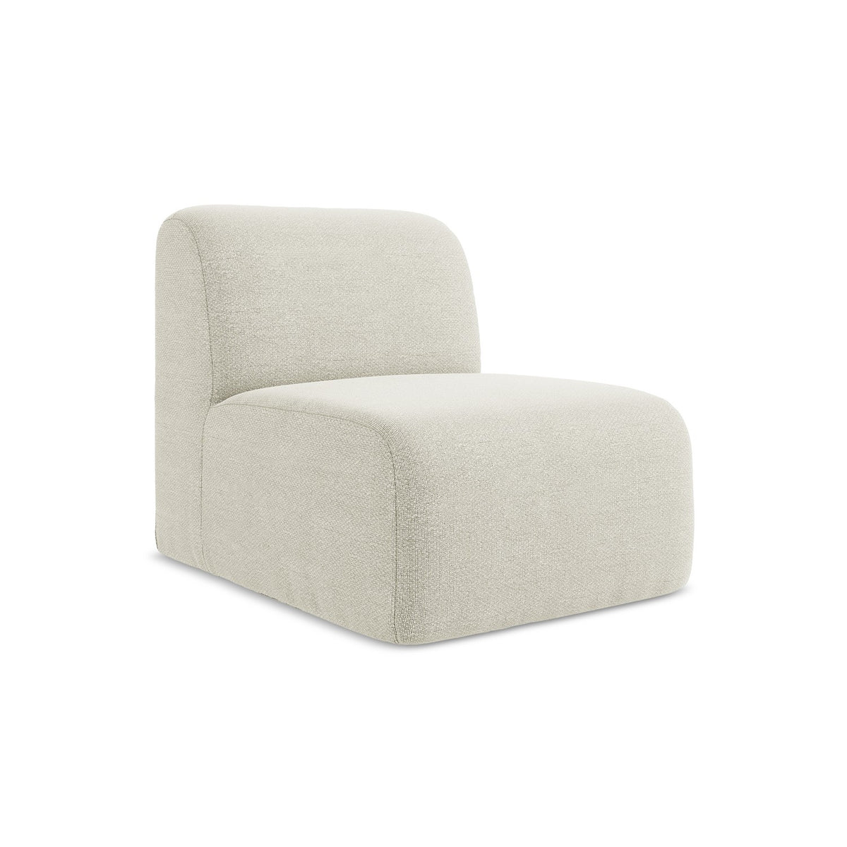 LaMiaSofa Bankmodule midden Cervo - bouclé - zand - 70x94x75