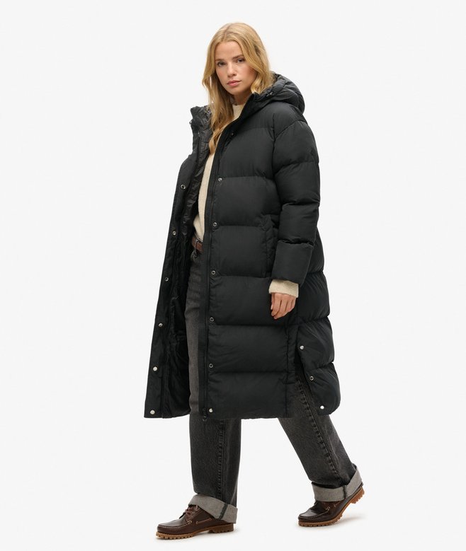 Hooded Longline Puffer Coat