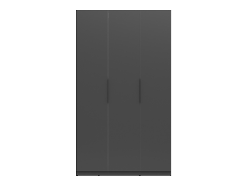 Szafa Elegant 120 cm z 3 drzwiami i 3 szufladami grafitowa