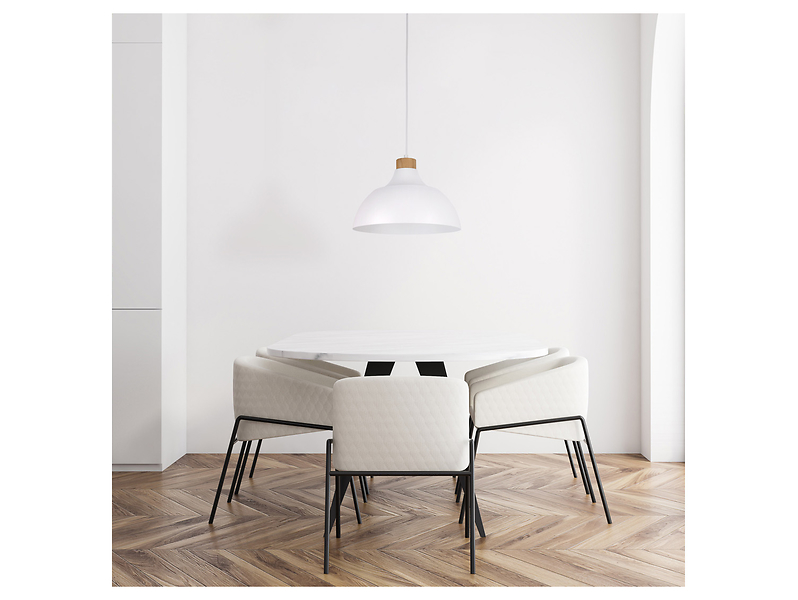 Lampa wisząca Cap metalowa biała