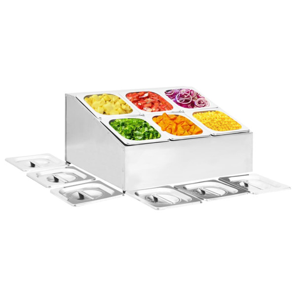 Pojemnik gastronomiczny Srebrny 40 x 50.3 x 25 cm Stal vidaXL