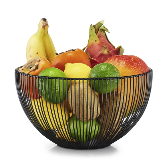 Obstkorb, schwarz, Metall