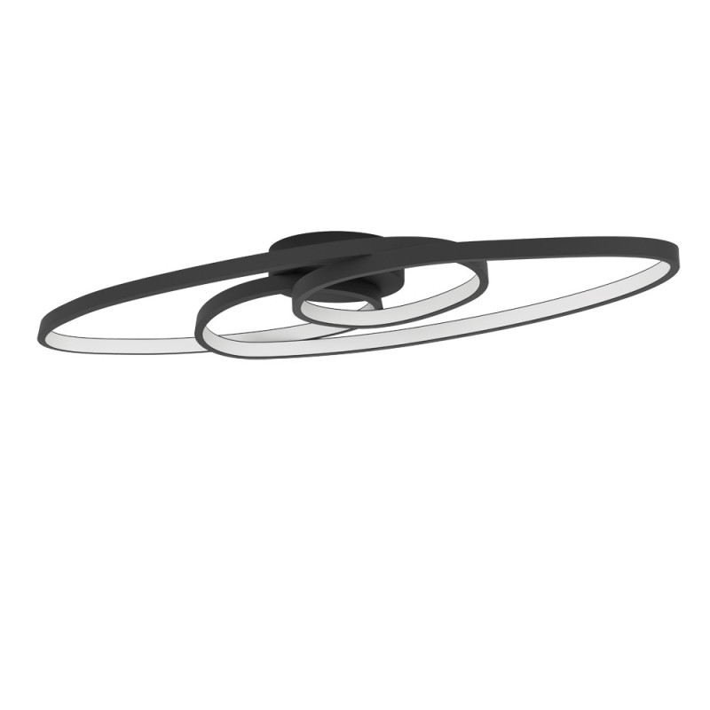 Plafonnier LED Gianella noir blanc chaud 4400 lm 38 W EGLO