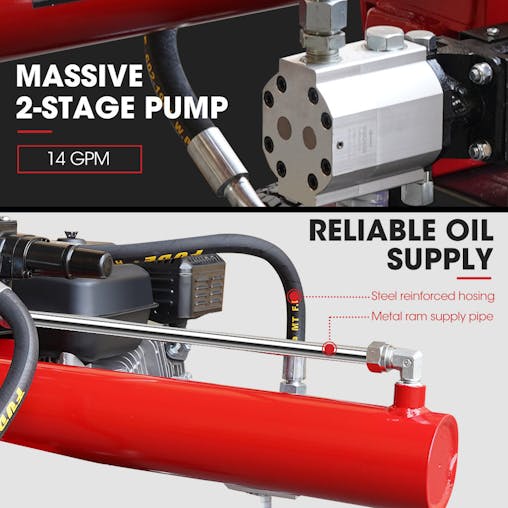 NNEMB 20 Tonne Petrol Hydraulic Towed Wood Log Splitter-HPS600