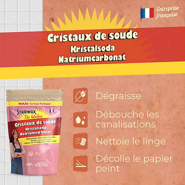 Cristaux de soude 2,5kg Starwax Fabulous