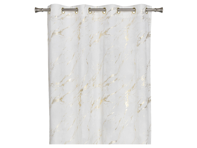 Zasłona Storm przelotki 140x260 cm biało-złota