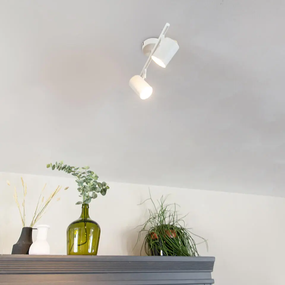 Qazqa verstelbare plafondspot jeana wit gu10