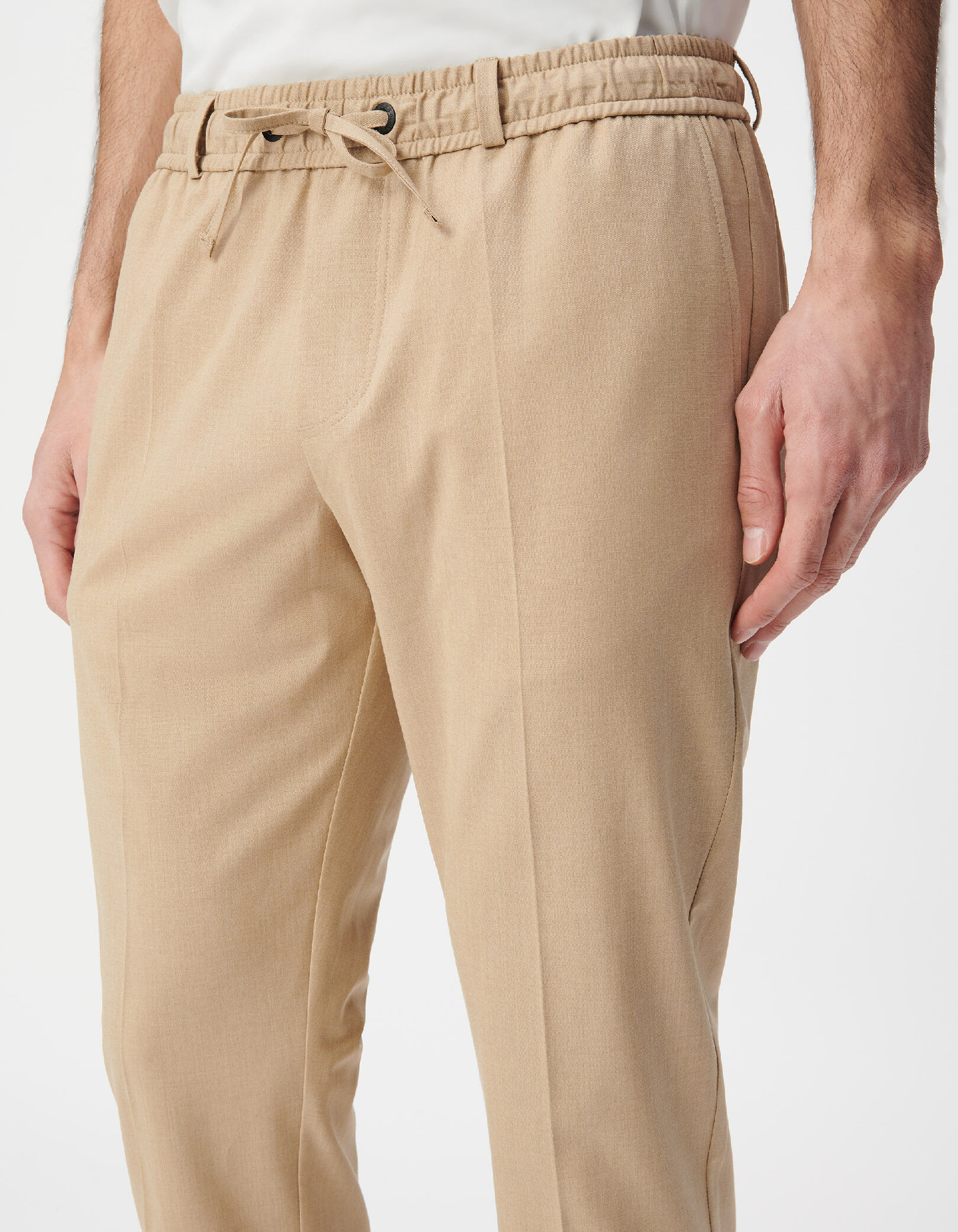 Jogpant de costume beige foncé Homme
