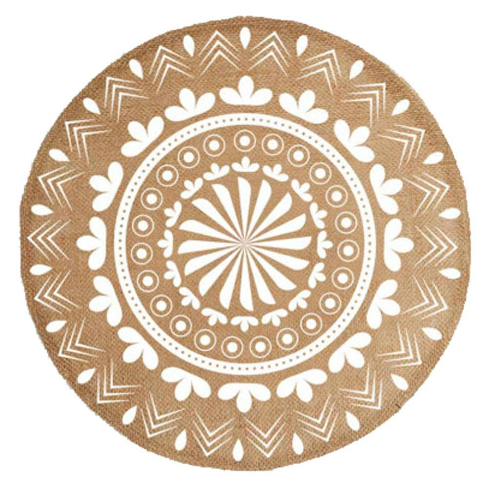 JUTE - Set de table rond en toile de jute D38